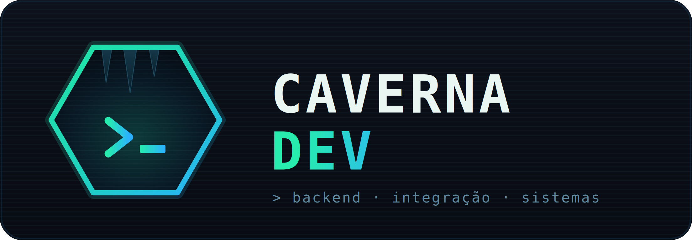 Caverna Dev — backend, integração, sistemas
